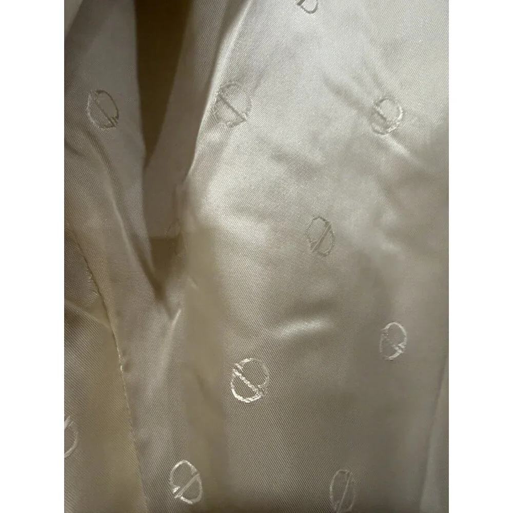 Christian Dior Blazer Jacket CREAM COLOR WITH BLACK VELVET COLLAR SZ 10